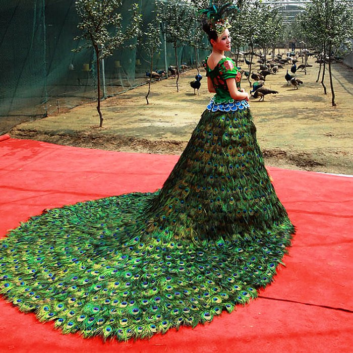 Peacock-Hochzeitskleid